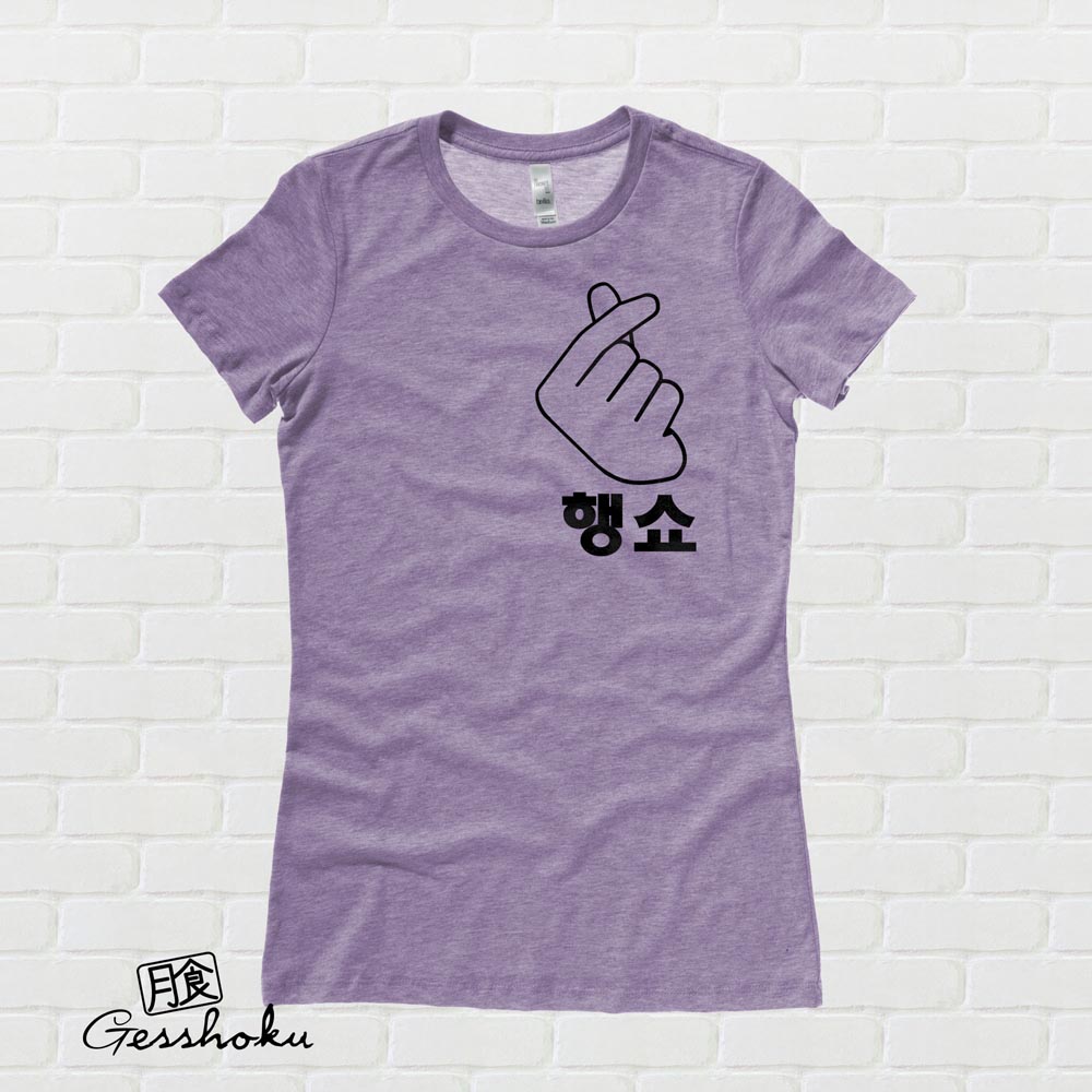 Peace Out "Haengsho" Korean Ladies T-shirt - Heather Purple