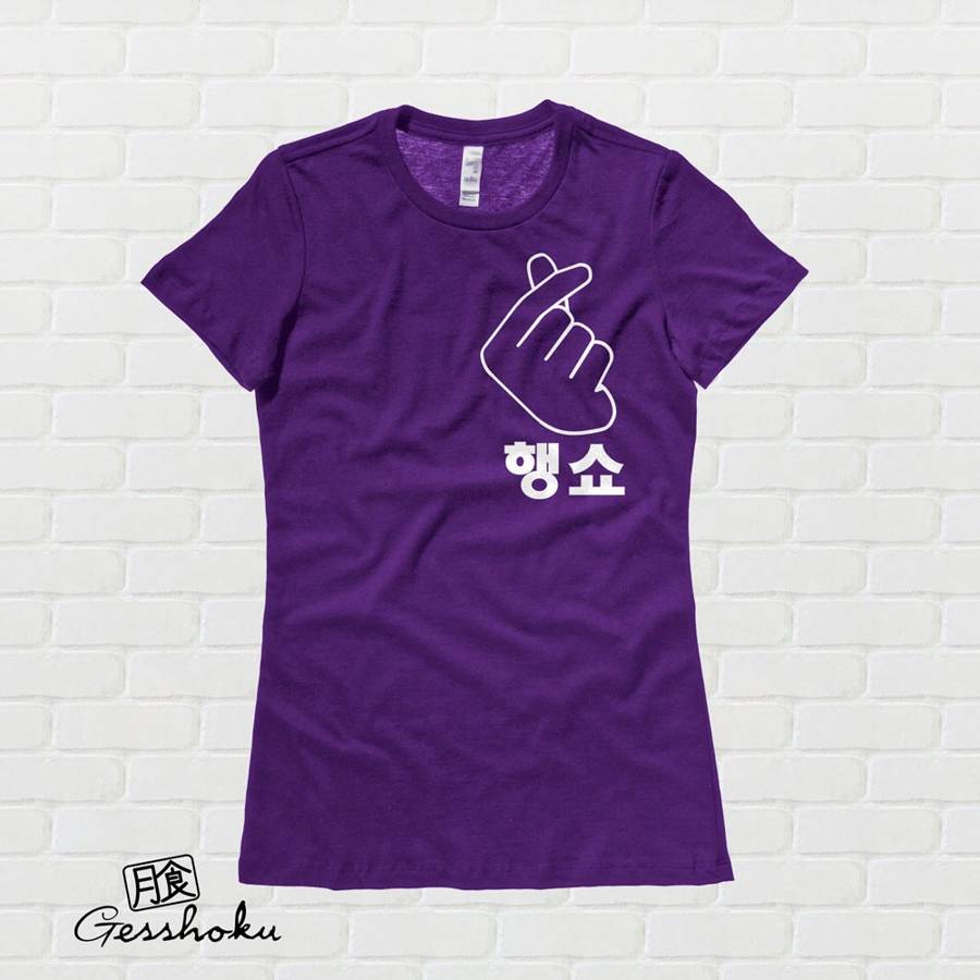 Peace Out "Haengsho" Korean Ladies T-shirt - Purple