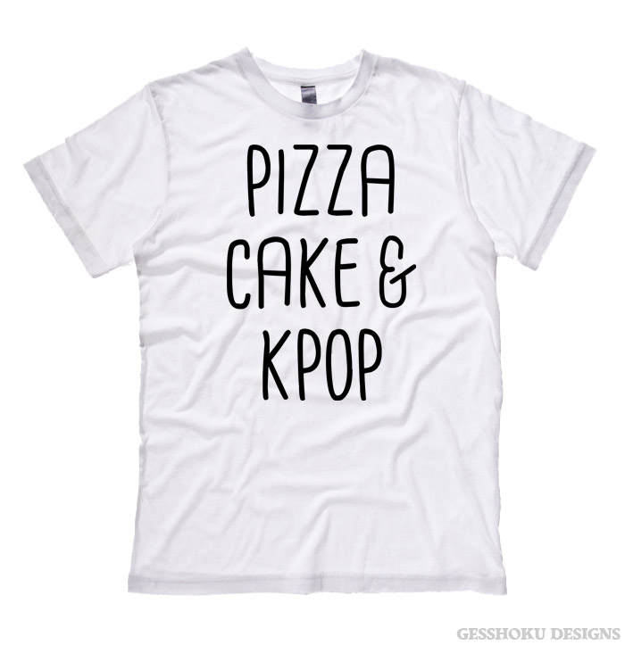 Pizza Cake & KPOP T-shirt - White