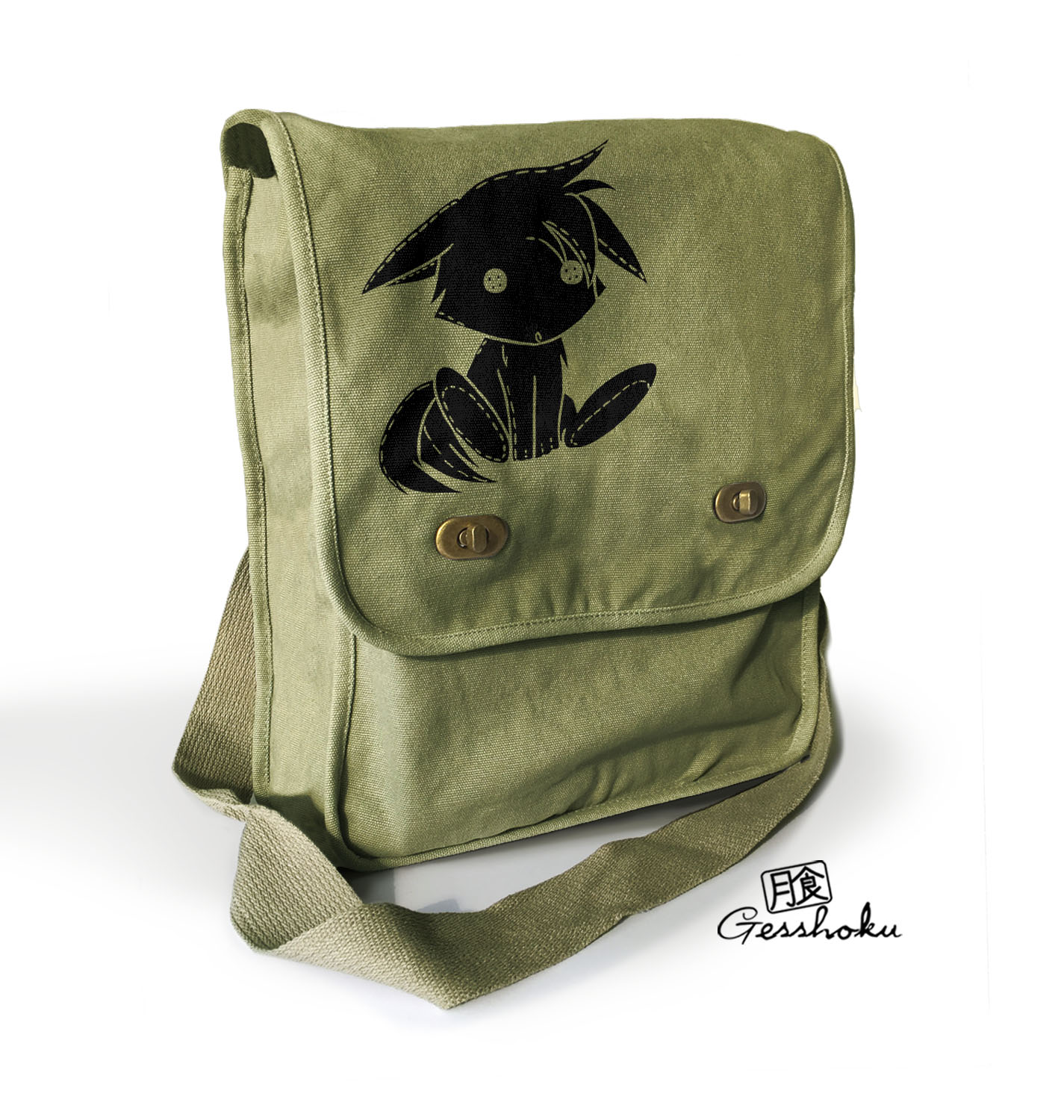 Plush Kitsune Field Bag - Khaki Green