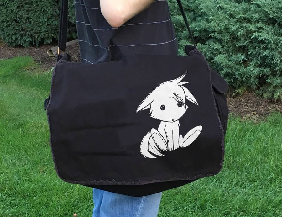 Plush Kitsune Messenger Bag -