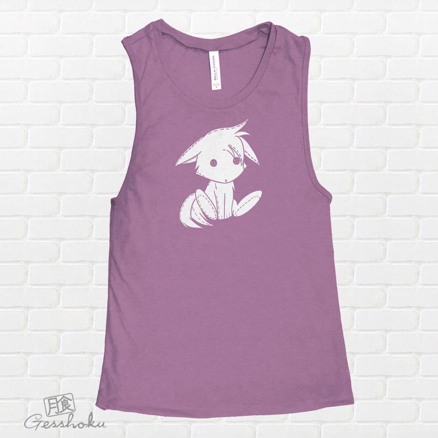 Plush Kitsune Sleeveless Top - Purple