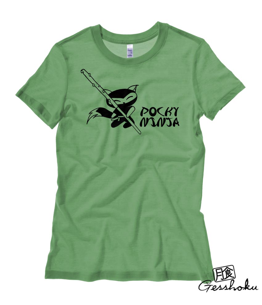 Pocky Ninja Ladies T-shirt - Leaf Green