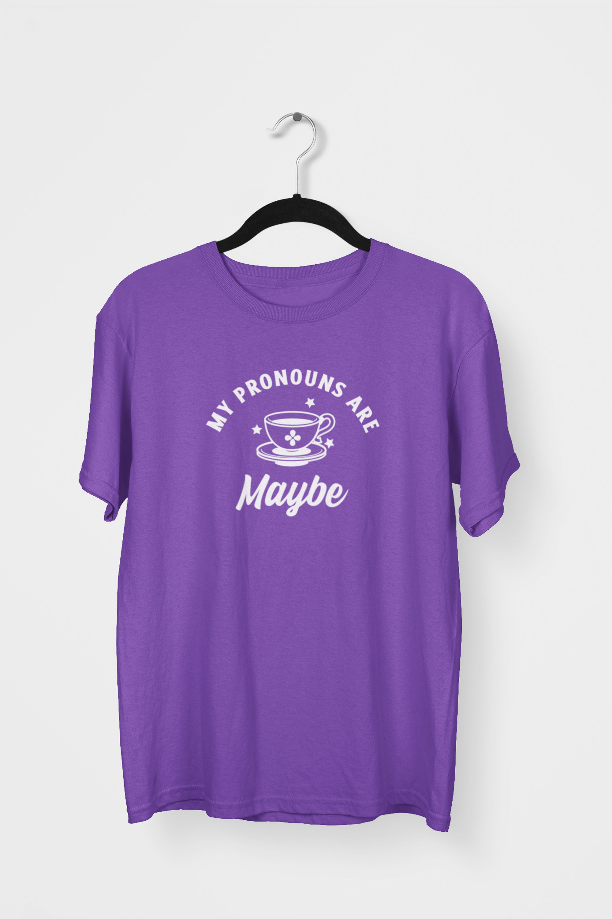 My Pronouns are Maybe T-shirt - Purple