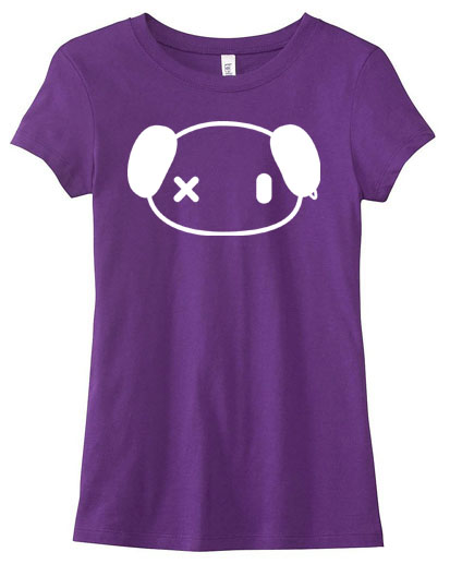 Punk Panda Ladies T-shirt - Purple