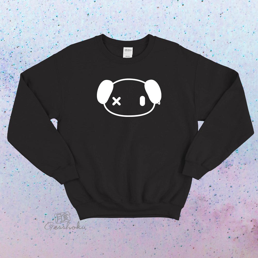 Punk Panda Crewneck Sweatshirt - Black