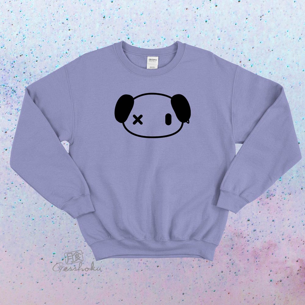 Punk Panda Crewneck Sweatshirt - Violet