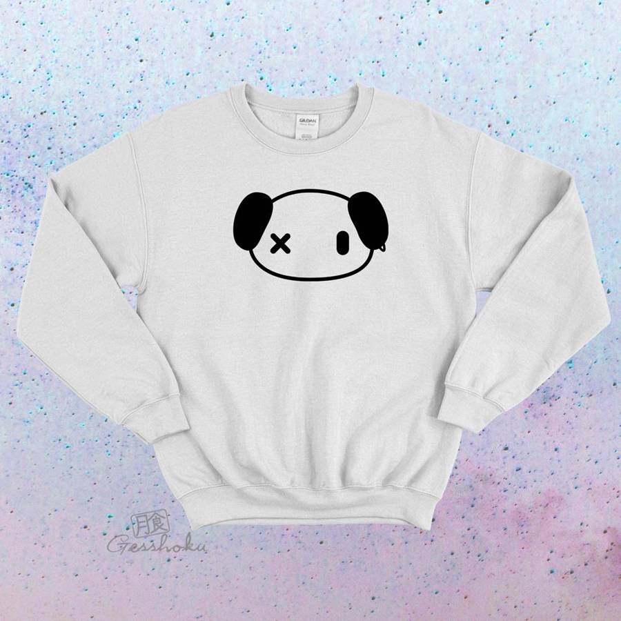 Punk Panda Crewneck Sweatshirt - White