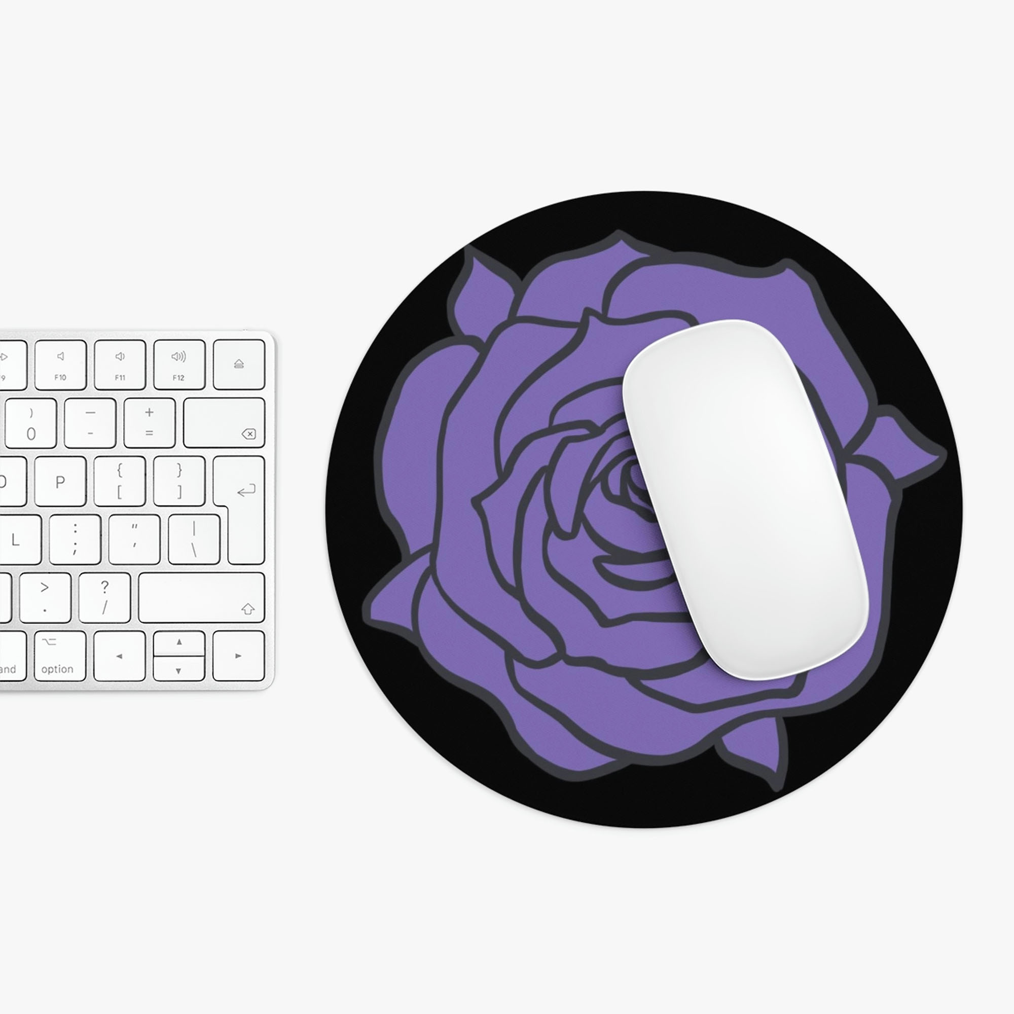 Gothic Purple Rose Mouse Pad (Round or Rectangle) -