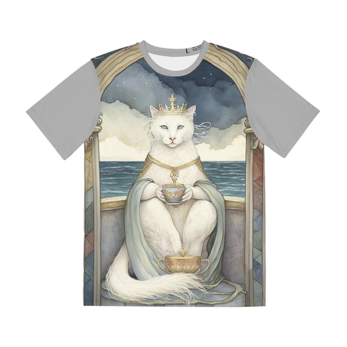 Fantasy Tarot Cats All-Over Print T-shirt - White