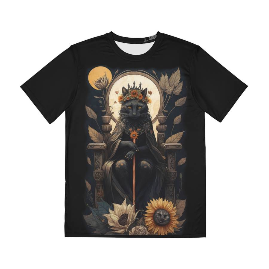 Fantasy Tarot Cats All-Over Print T-shirt - Black