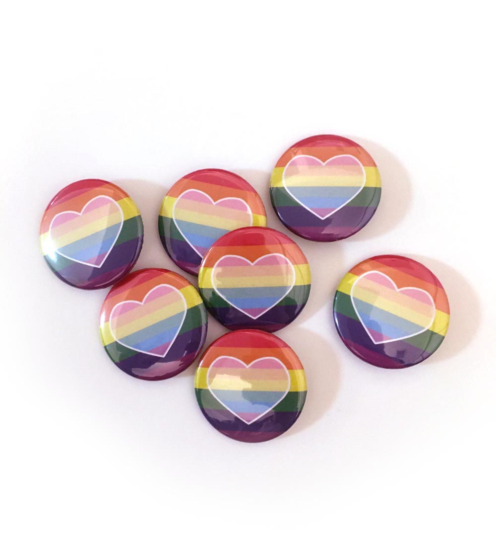 Rainbow Heart Pin -