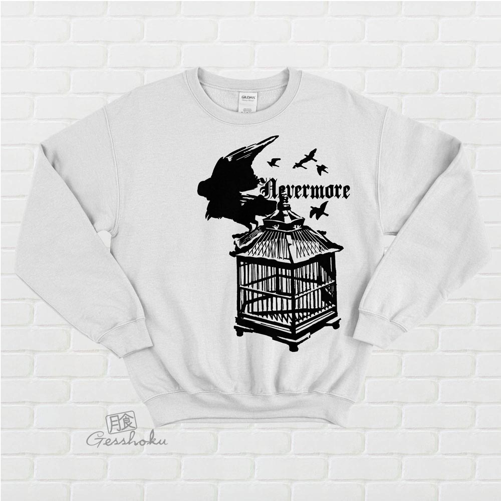 Nevermore: Raven's Cage Crewneck Sweatshirt - White