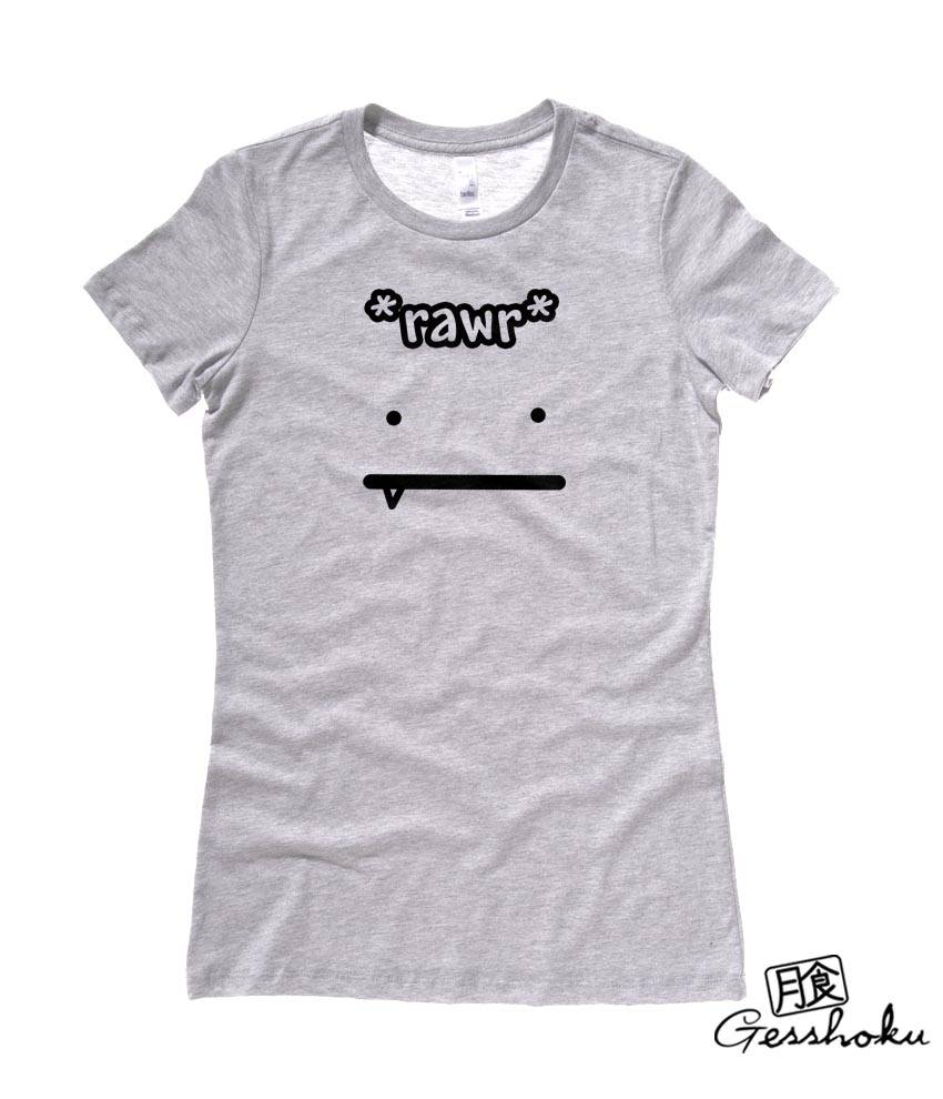 RAWR Face Ladies T-shirt - Light Grey