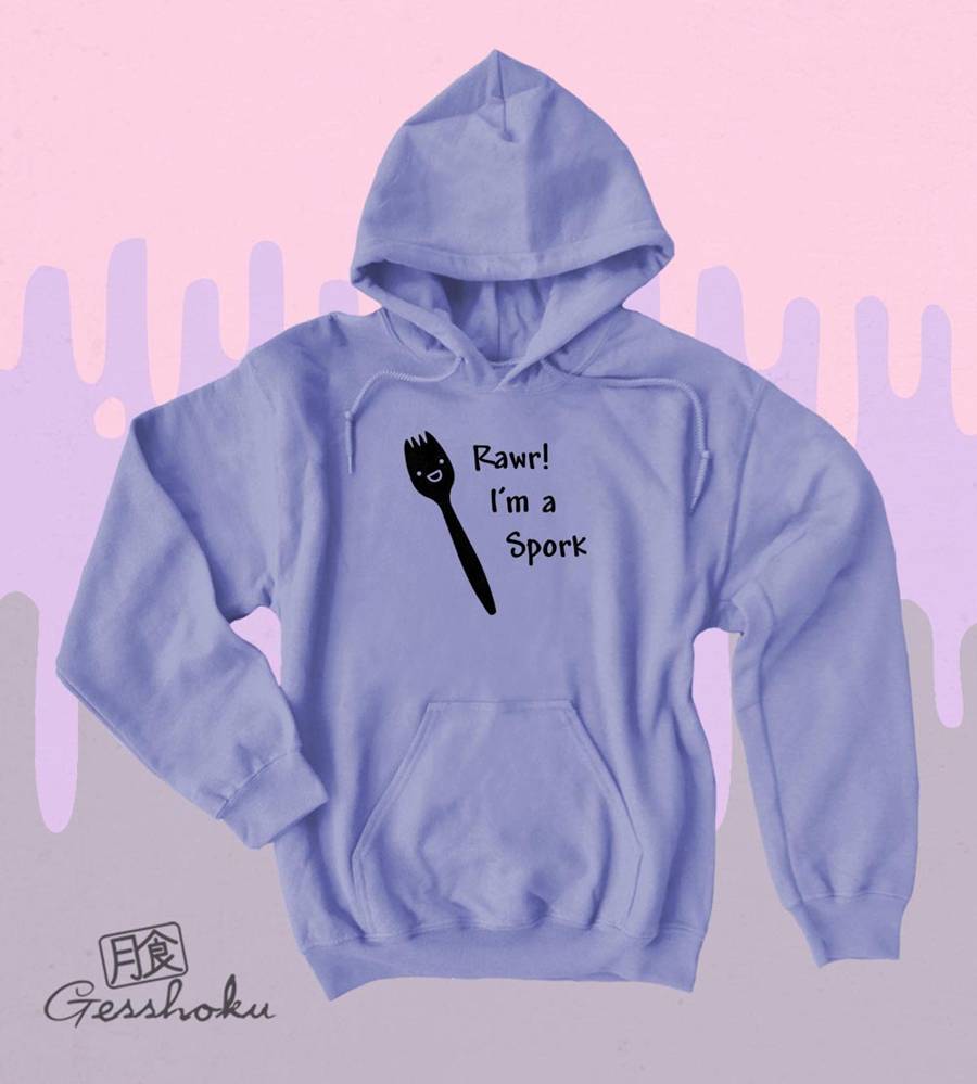 Rawr! I'm a Spork Pullover Hoodie - Violet