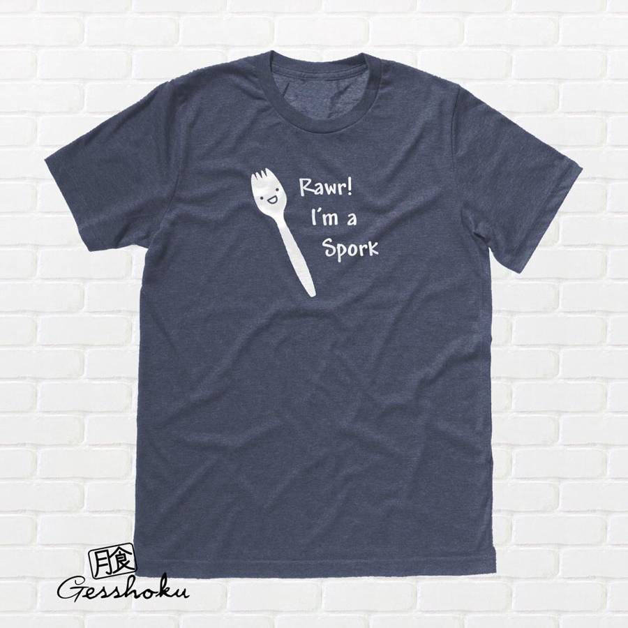 RAWR! I'm a Spork T-shirt - Heather Navy