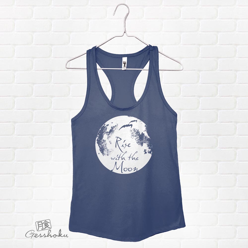 Rise with the Moon Flowy Tank Top - Indigo Blue