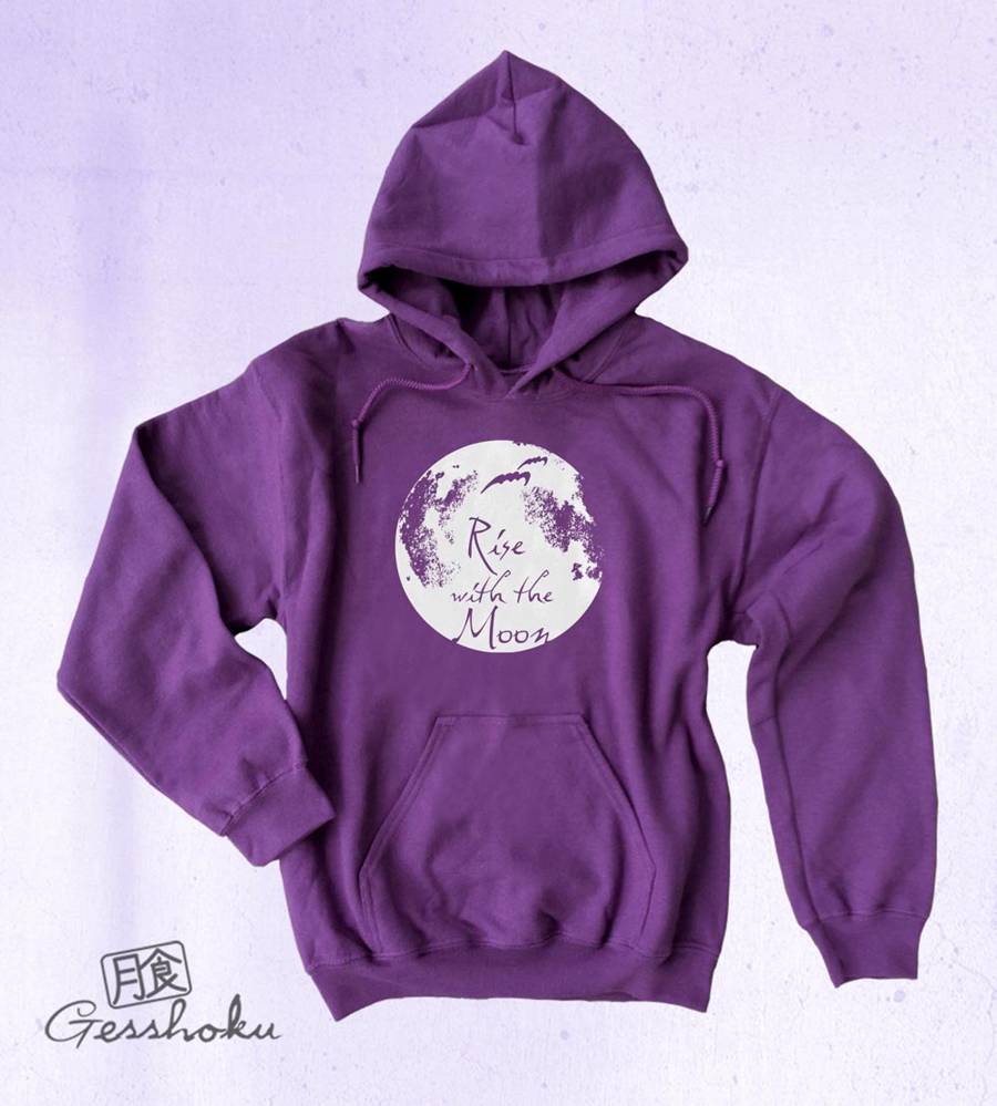 Rise with the Moon Pullover Hoodie - Purple