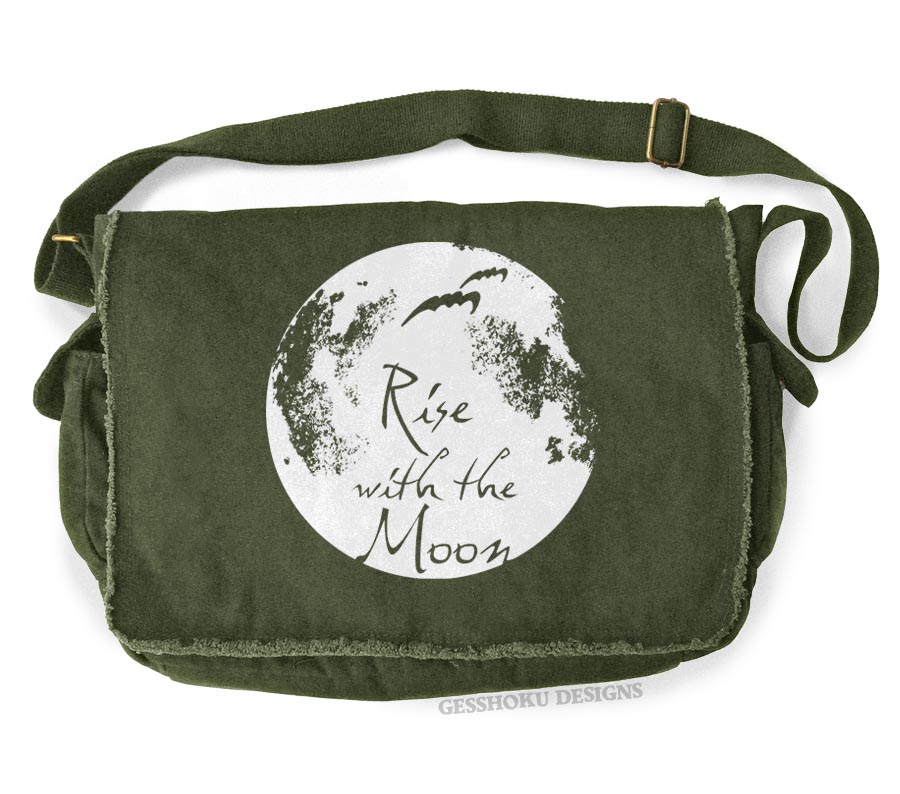 Rise With the Moon Messenger Bag - Khaki Green