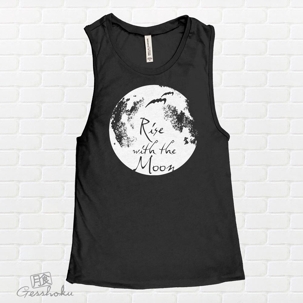 Rise with the Moon Sleeveless Top - Black