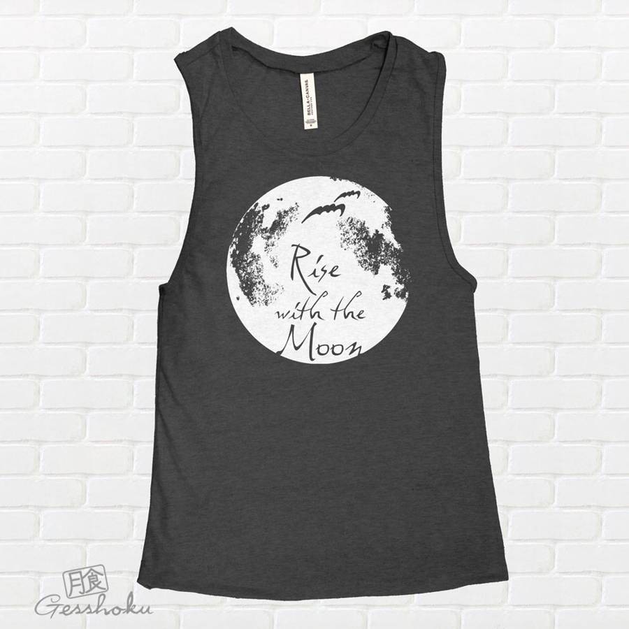 Rise with the Moon Sleeveless Top - Deep Heather Grey