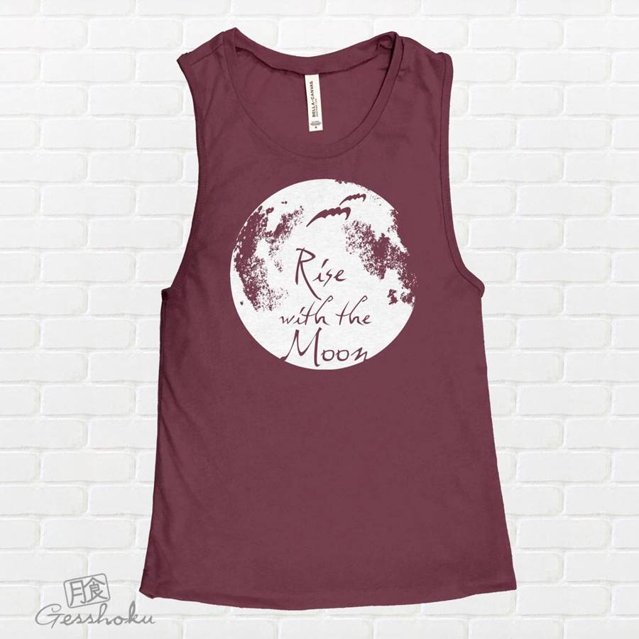 Rise with the Moon Sleeveless Top - Maroon