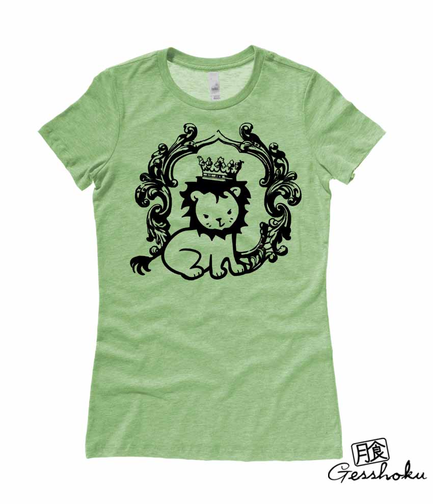 Royal Lion Prince Ladies T-shirt - Heather Green