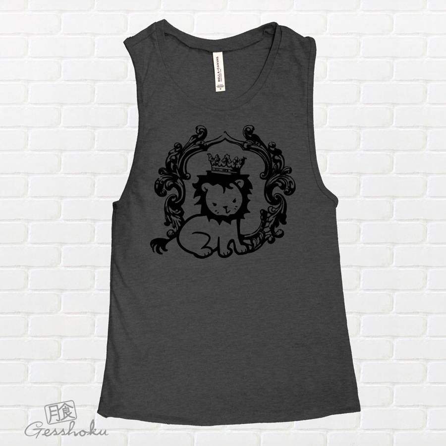 Royal Lion Prince Sleeveless Tank Top - Charcoal Grey