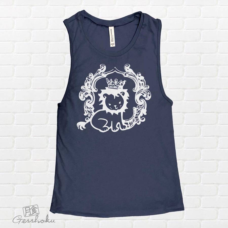 Royal Lion Prince Sleeveless Tank Top - Navy Blue