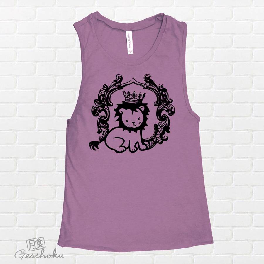 Royal Lion Prince Sleeveless Tank Top - Purple