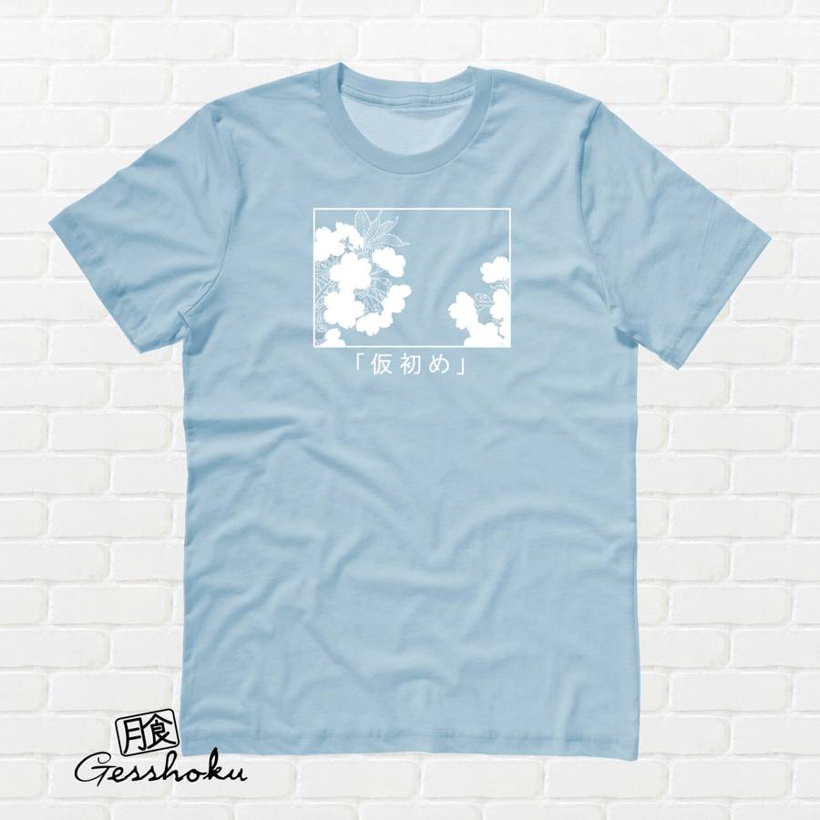 Sakura Aesthetic T-shirt "Transience" - Light Blue