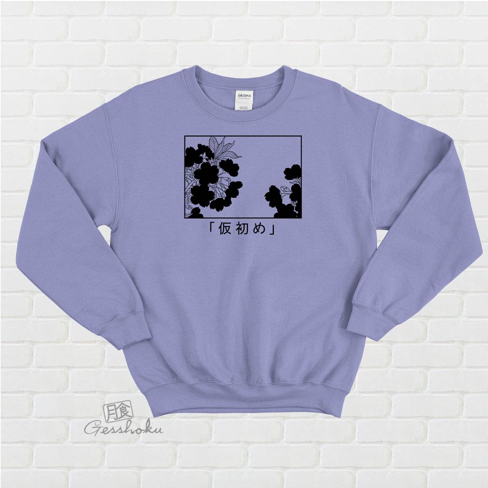 Sakura Aesthetic Crewneck Sweatshirt "Transience" - Violet