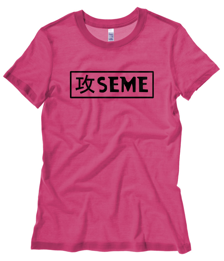 Seme Badge Ladies T-shirt - Hot Pink