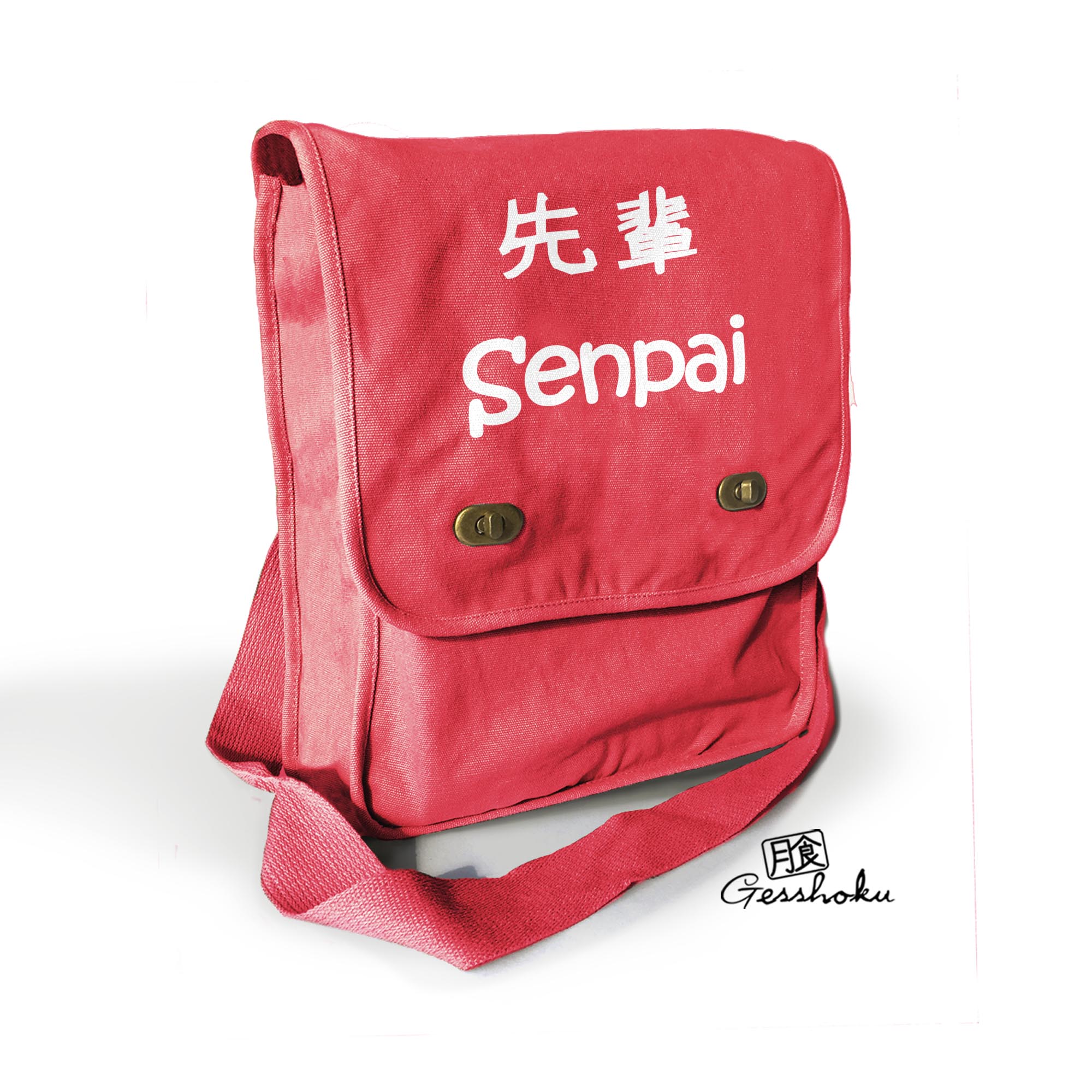 Senpai Kanji Field Bag - Red