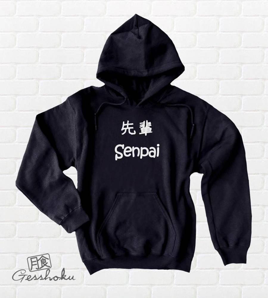 Senpai Pullover Hoodie - Black