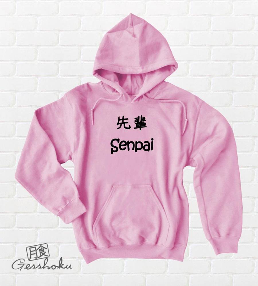 Senpai Pullover Hoodie - Light Pink