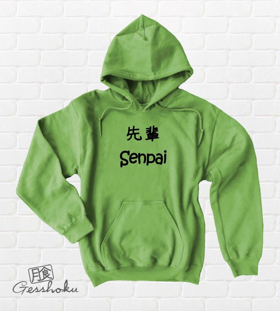 Senpai Pullover Hoodie - Lime Green