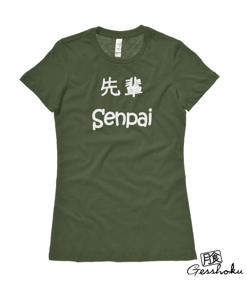 Senpai Ladies T-shirt - Olive Green