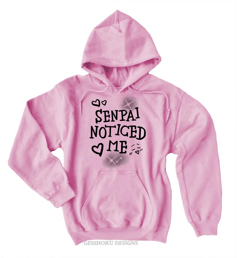 Senpai Noticed Me Pullover Hoodie - Light Pink