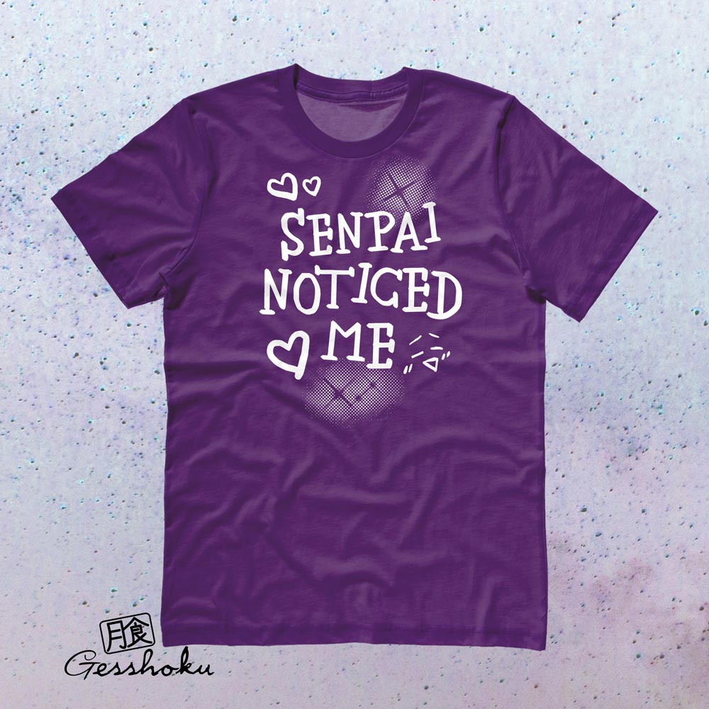 Senpai Noticed Me T-shirt - Purple