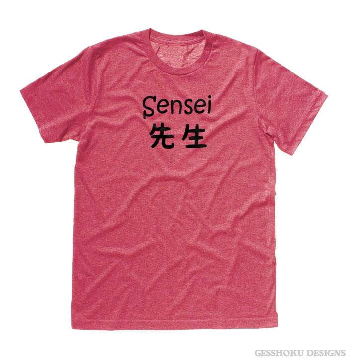 Sensei Kanji T-shirt - Heather Red