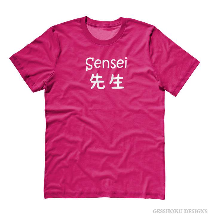 Sensei Kanji T-shirt - Hot Pink