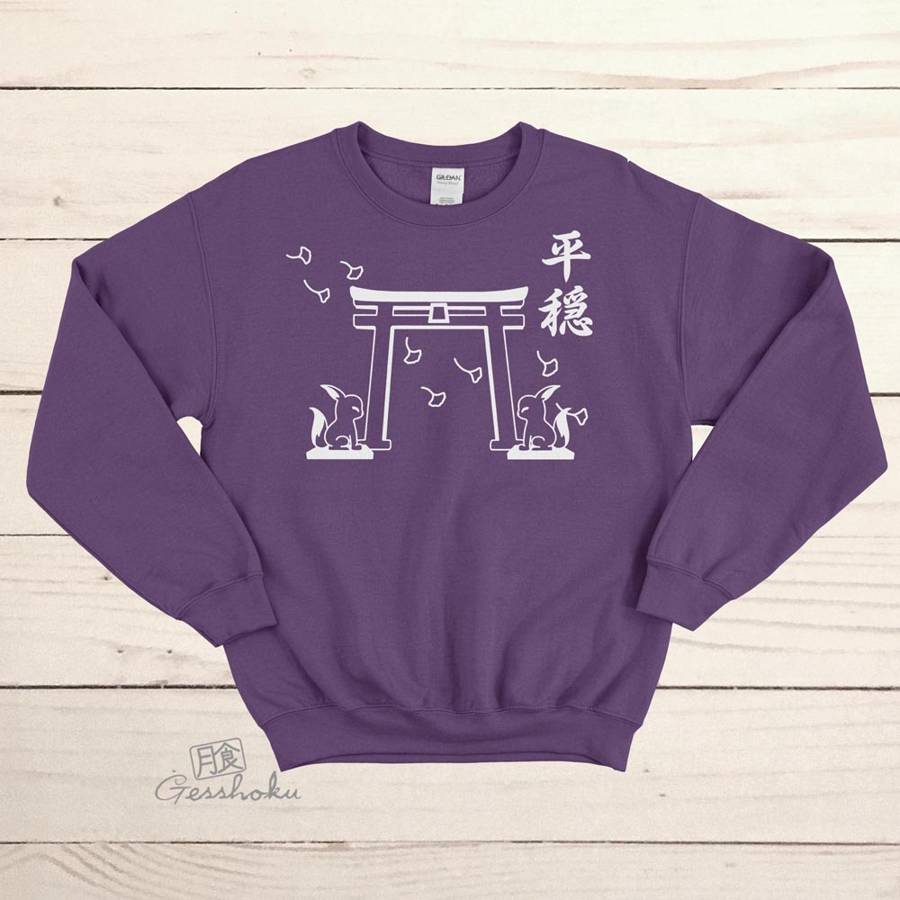 Tranquility Shrine Gate Crewneck Sweatshirt - Purple