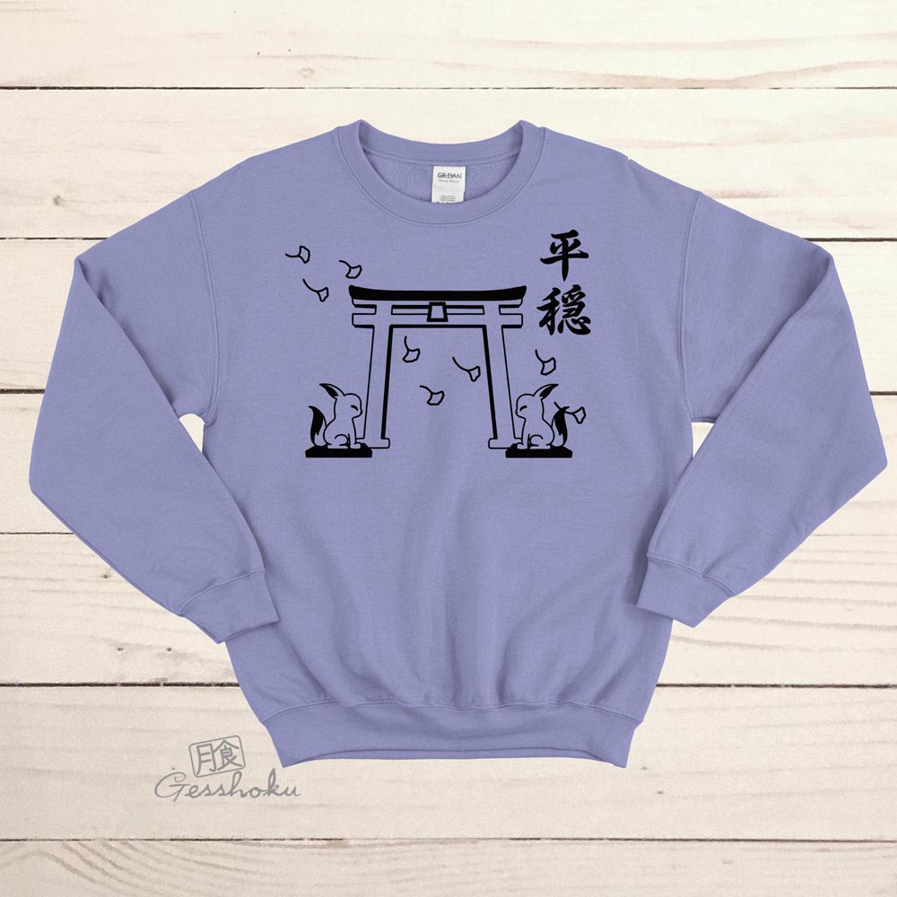 Tranquility Shrine Gate Crewneck Sweatshirt - Violet