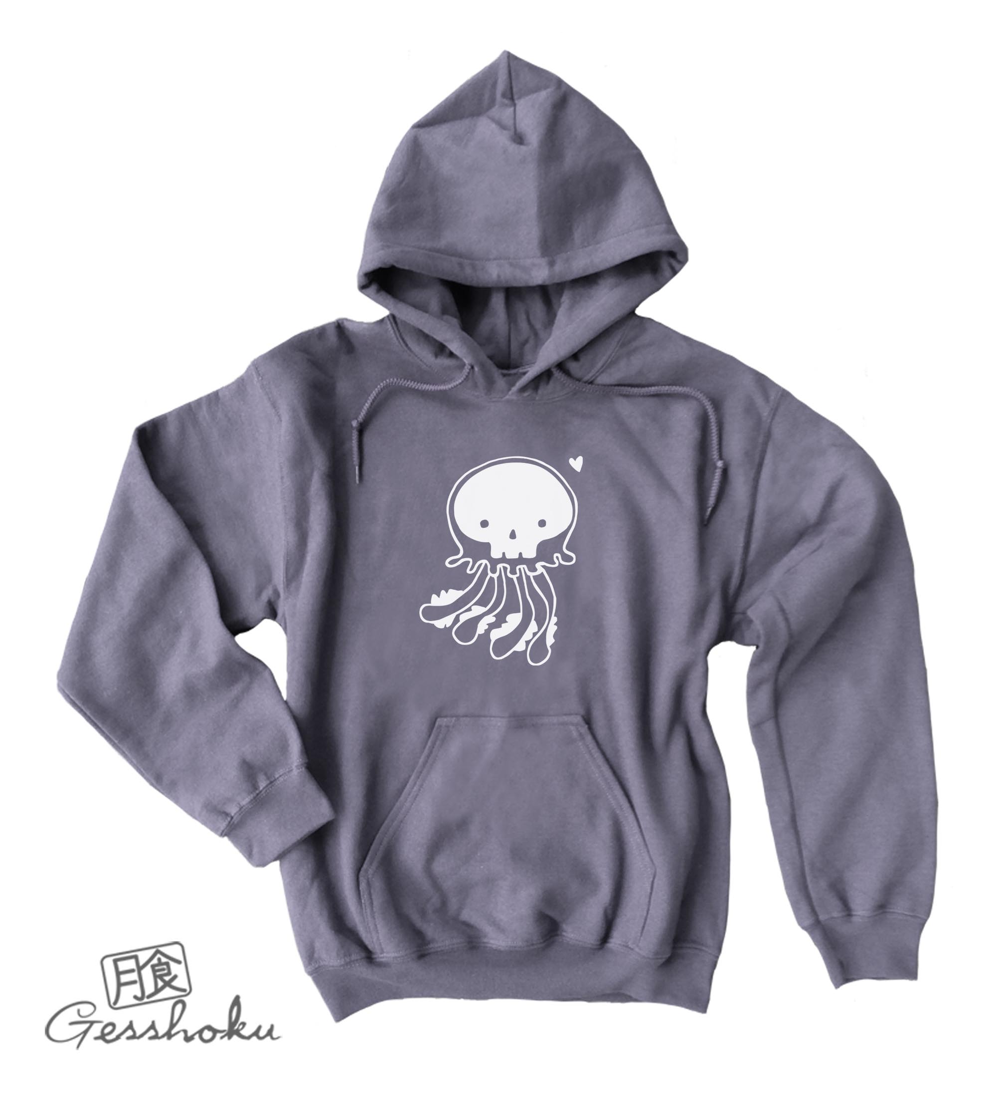 Skelly Jelly Pullover Hoodie - Charcoal Grey