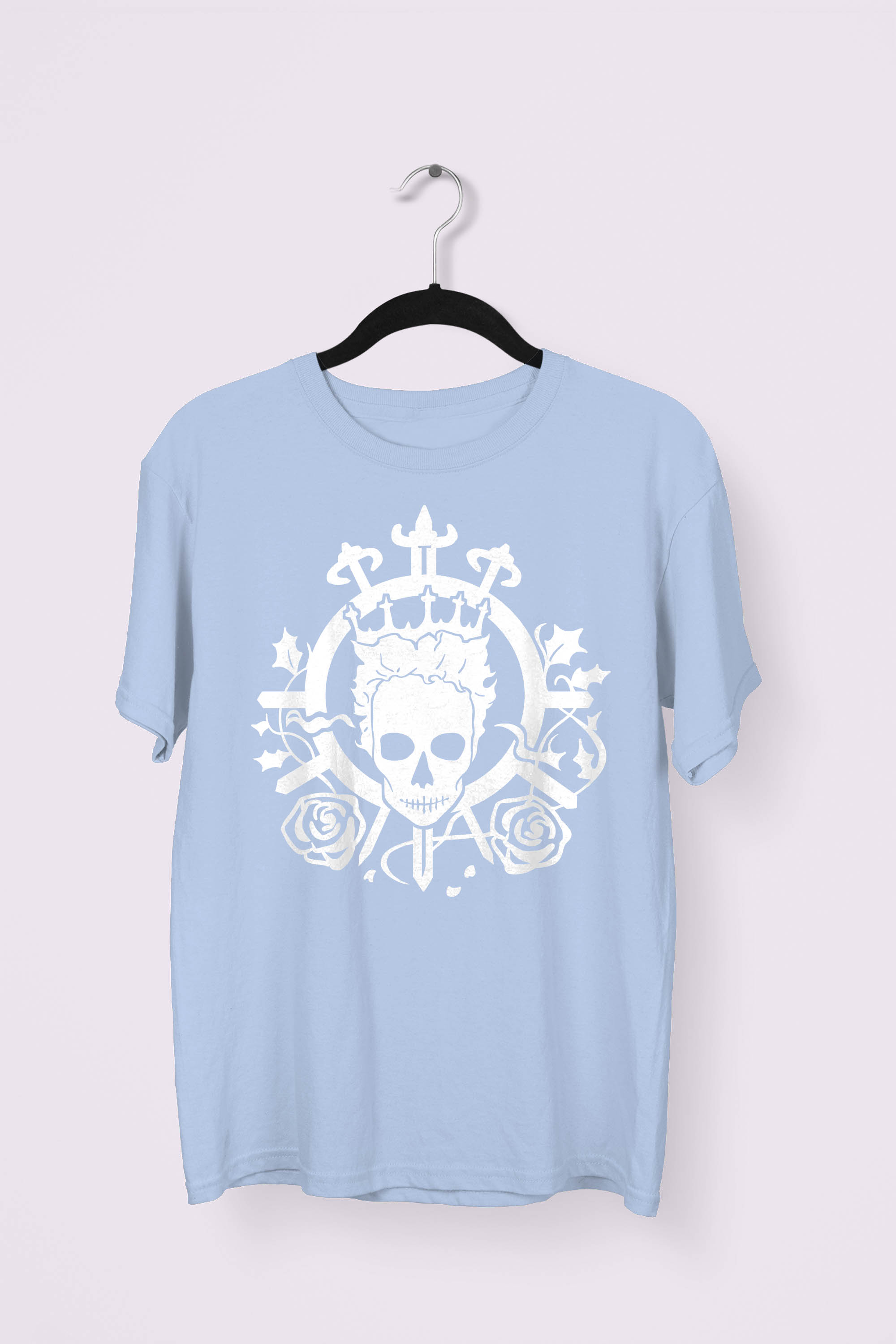 Skull King Emblem T-shirt - Light Blue