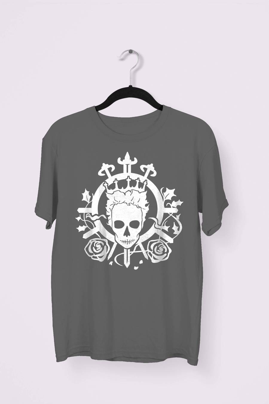 Skull King Emblem T-shirt - Deep Heather Grey