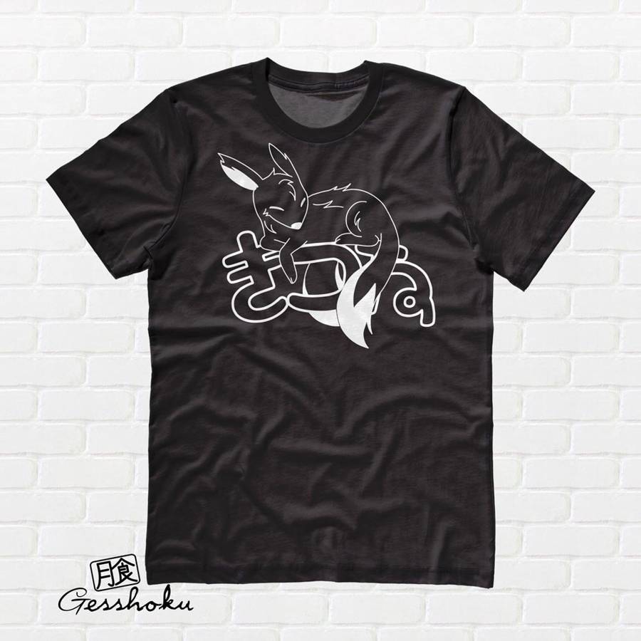 Sleepy Kitsune T-shirt - Black