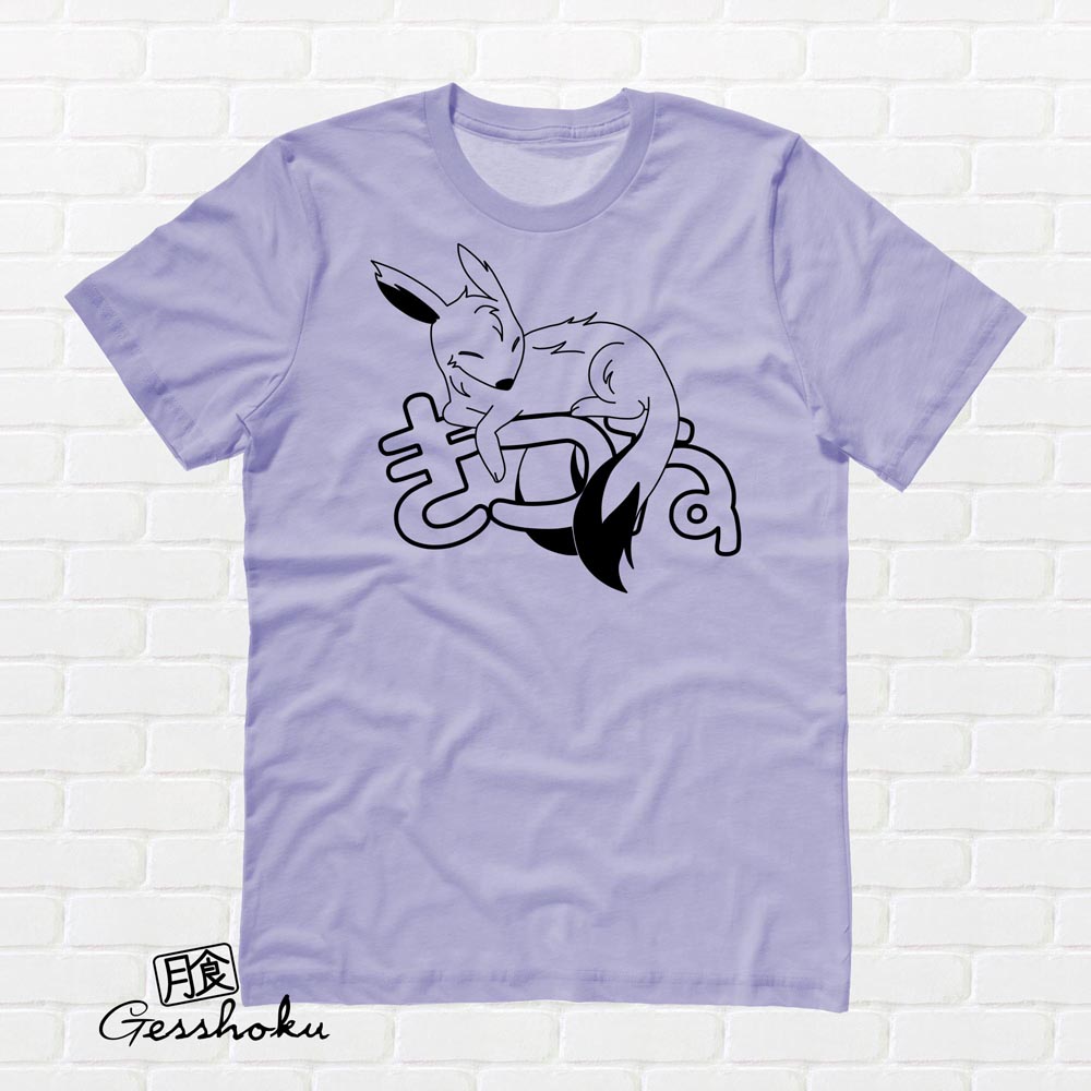 Sleepy Kitsune T-shirt - Violet