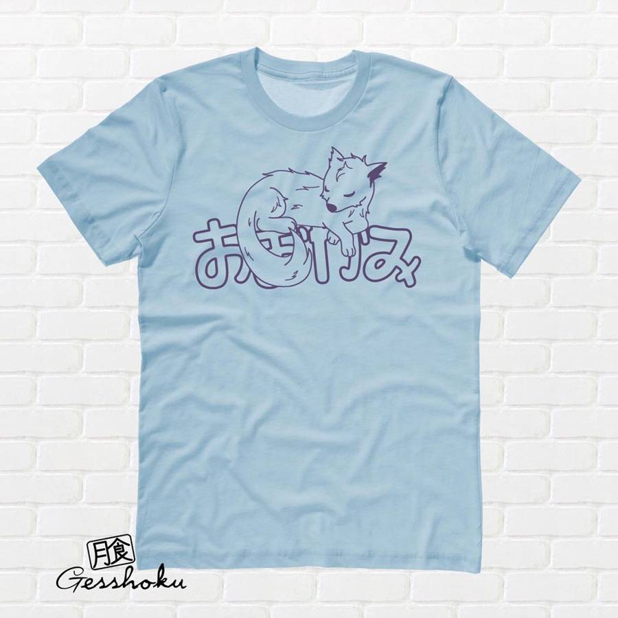 Sleepy Wolf T-shirt - Light Blue